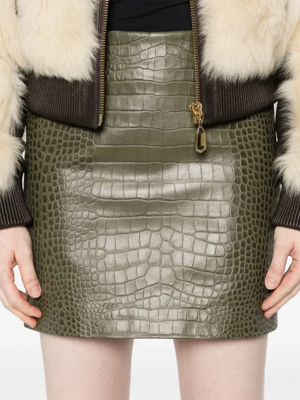 スカート ERMANNO SCERVINO Crocodile print skirt Green Ermanno Scervino Crocodile Print Skirt - Green