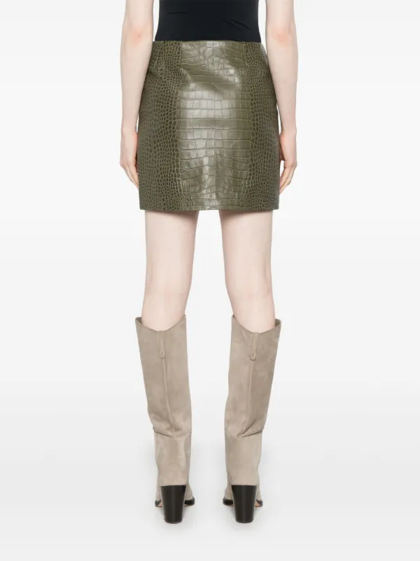 Ermanno Scervino crocodile-embossed Mini Skirt | Green