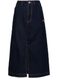CHOCOOLATE logo patch denim skirt - Blue