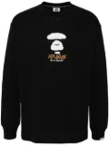 AAPE BY *A BATHING APE® moonface logo T-shirt - Black