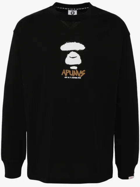 AAPE BY *A BATHING APE® playera con logo Moonface