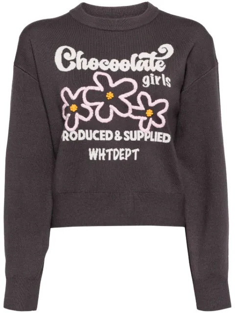 CHOCOOLATE intarsia-knitted jumper