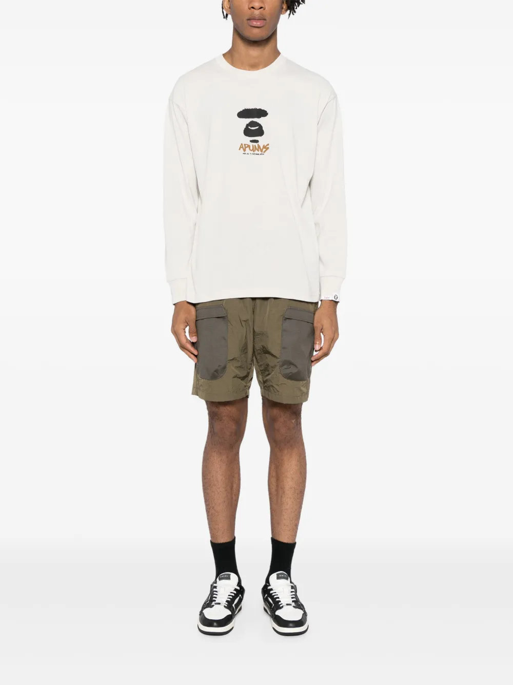 AAPE BY *A BATHING APE cotton T-shirt - Wit