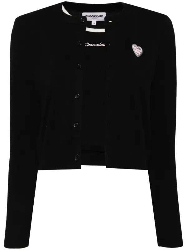 CHOCOOLATE twin-set à Patch Cœur Noir FARFETCH FR