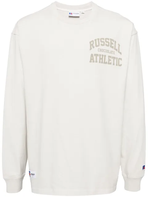CHOCOOLATE langærmet T-shirt med logotryk