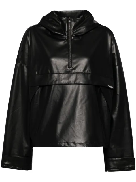izzue logo-tag half zip jacket