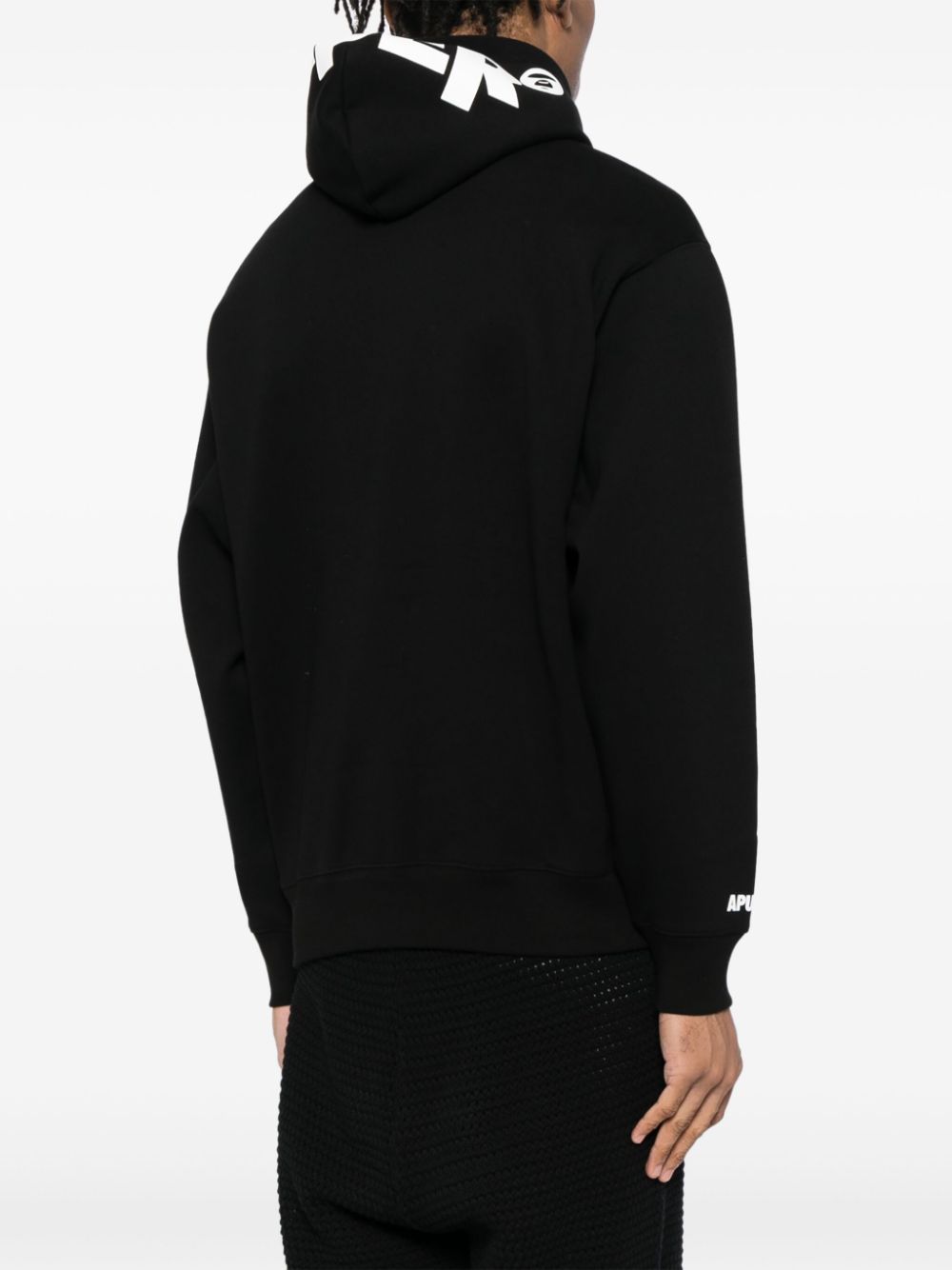 Shop Aape By A Bathing Ape Logo Hoodie In Black