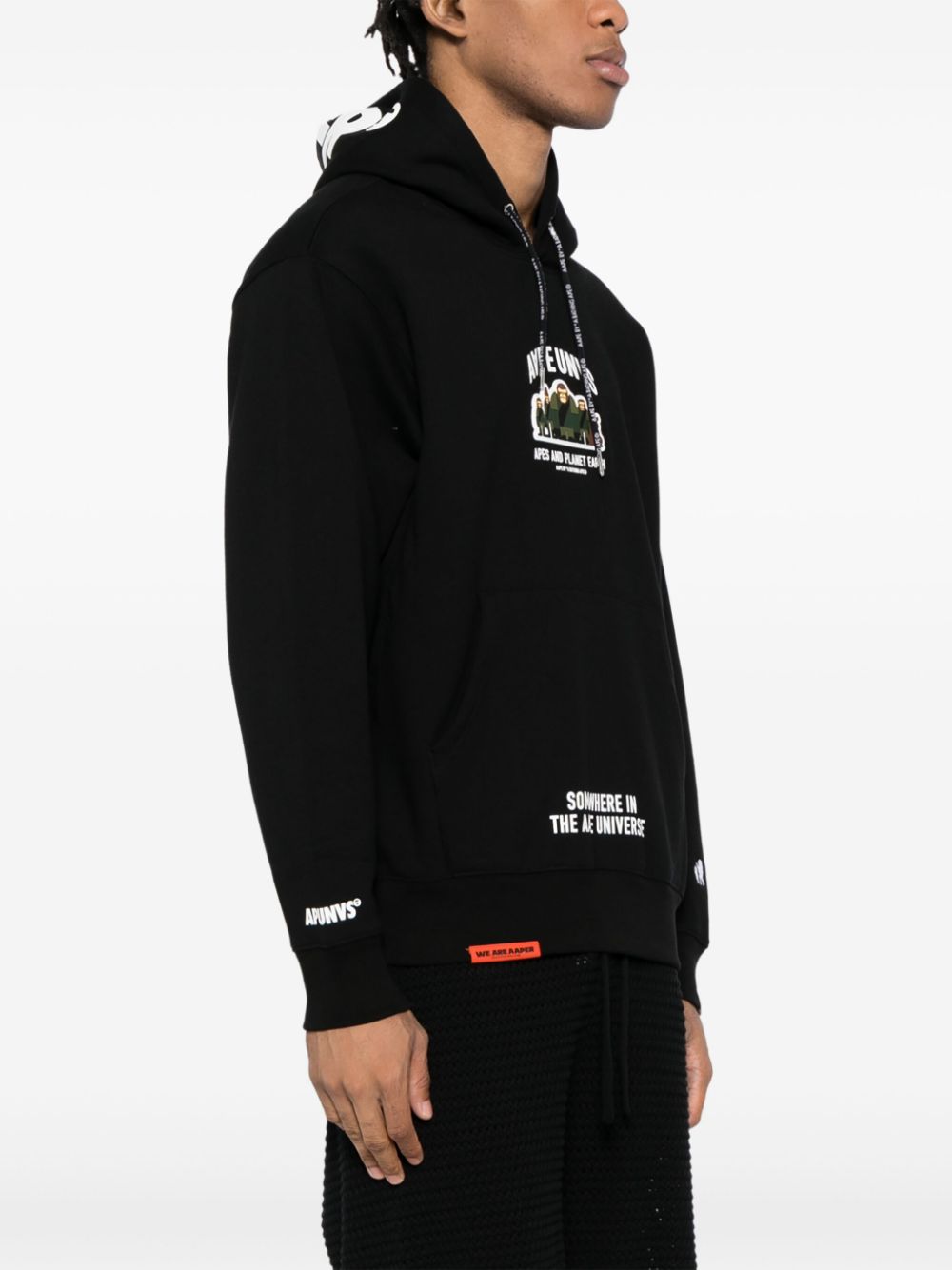 Shop Aape By A Bathing Ape Logo Hoodie In Black