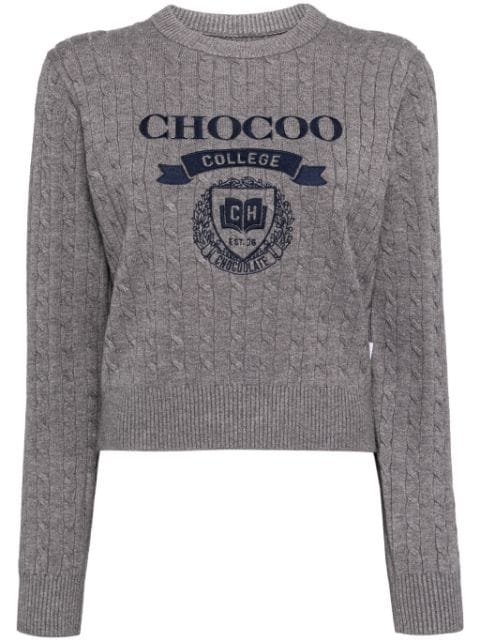 CHOCOOLATE logo-embroidered jumper