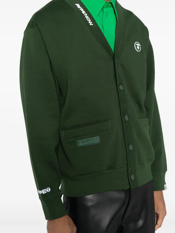 AAPE BY *A BATHING APE® Logo Cardigan | Green | FARFETCH