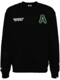 AAPE BY *A BATHING APE® logo crew neck sweatshirt - Black
