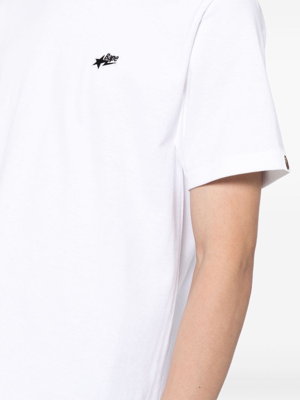 Shop A Bathing Ape Appliqué Logo T-shirt In White