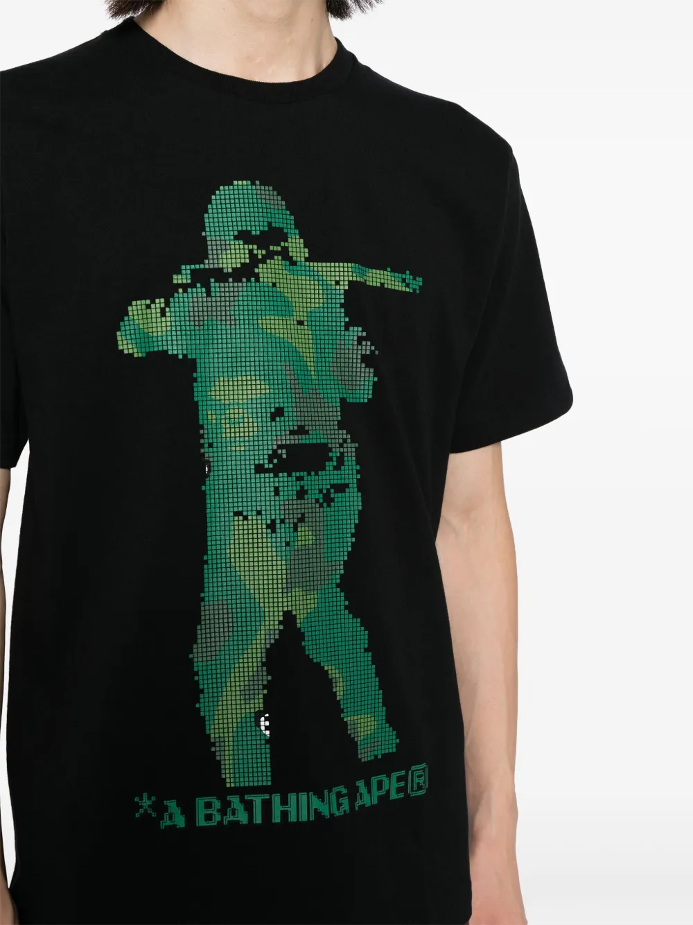 A Bathing Ape Logo-printed T-shirt In Black