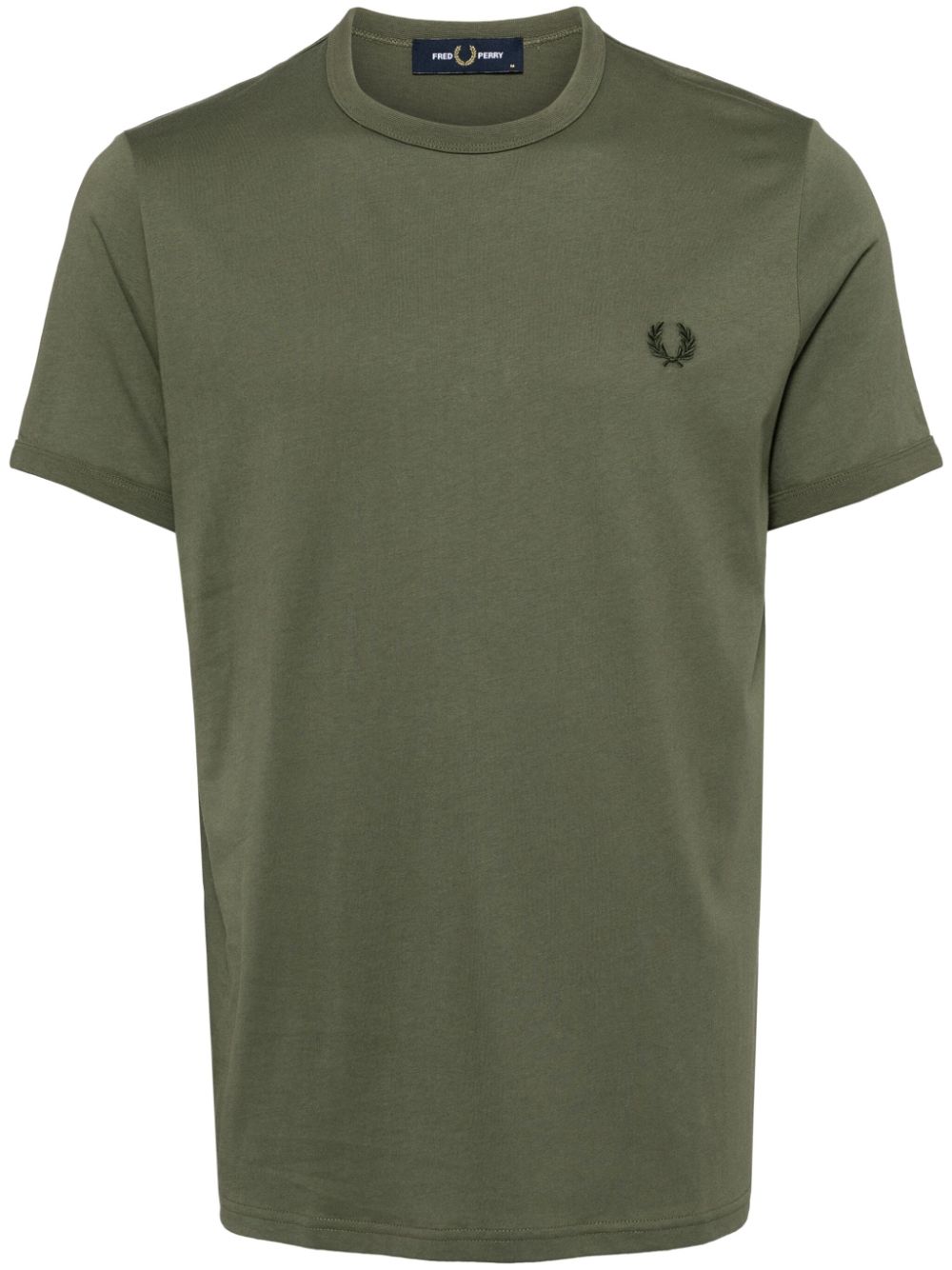 Shop Fred Perry Embroidered Logo T-shirt In 绿色