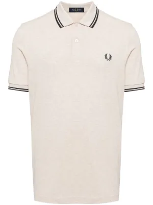 Fred Perry Laurel Wreath-embroidered Cotton Polo Shirt | Yellow