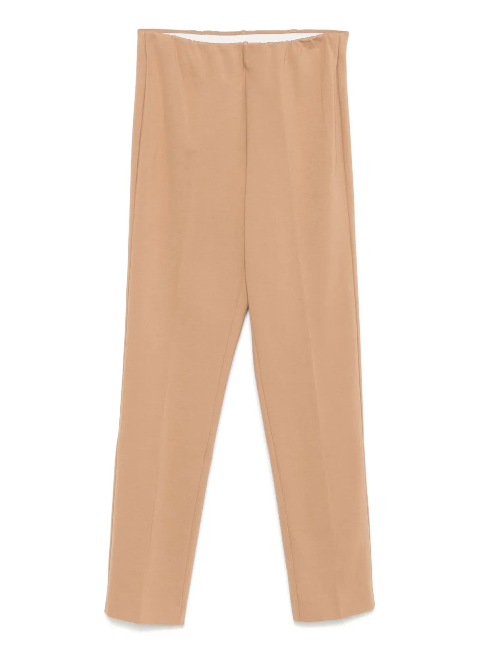 Le Tricot Perugia Pressed-crease Trousers In Brown