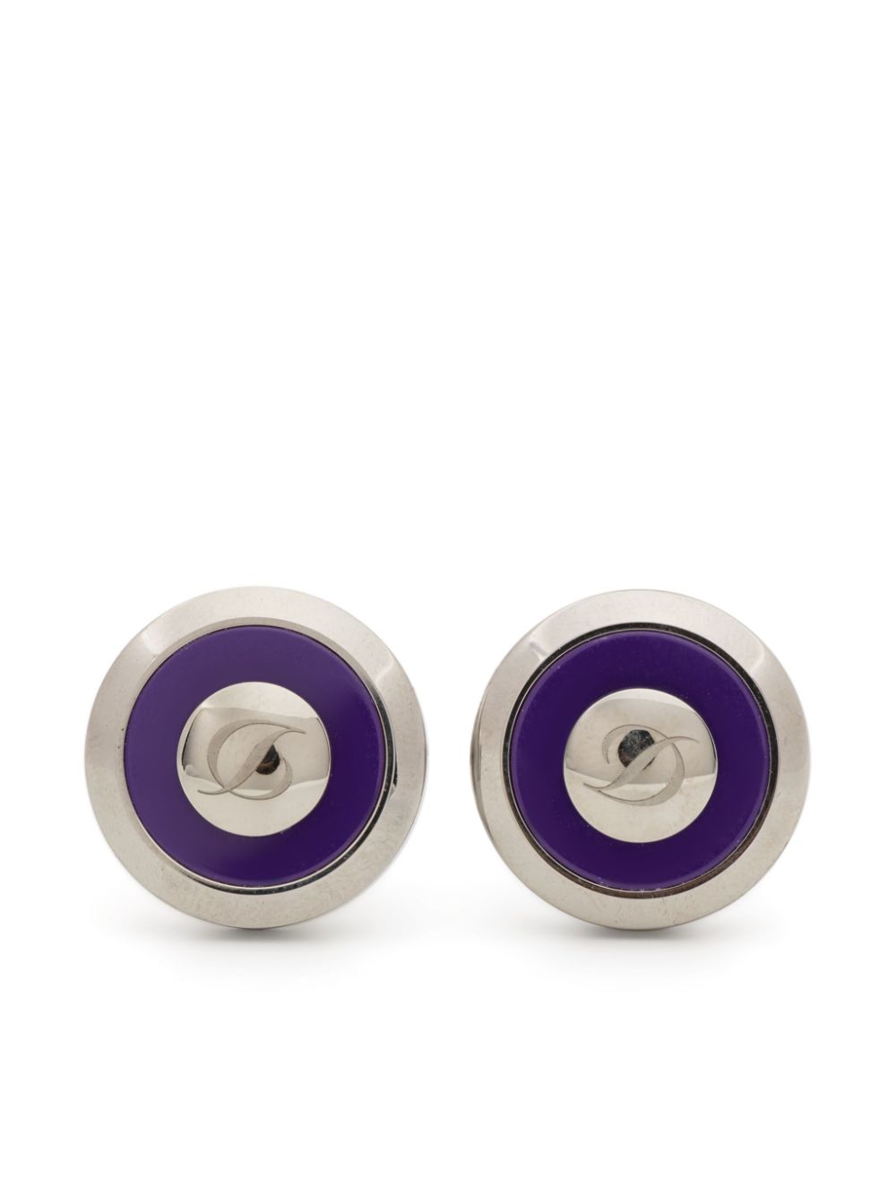 logo embellishment round cufflinks