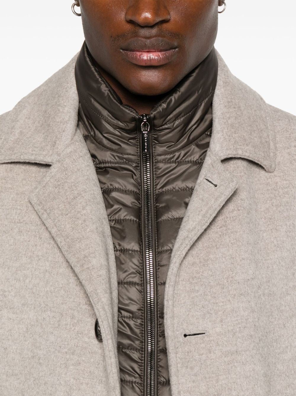 Shop Moorer Monferrato Coat In Grey