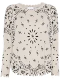kujten bandana-print sweater - Neutrals