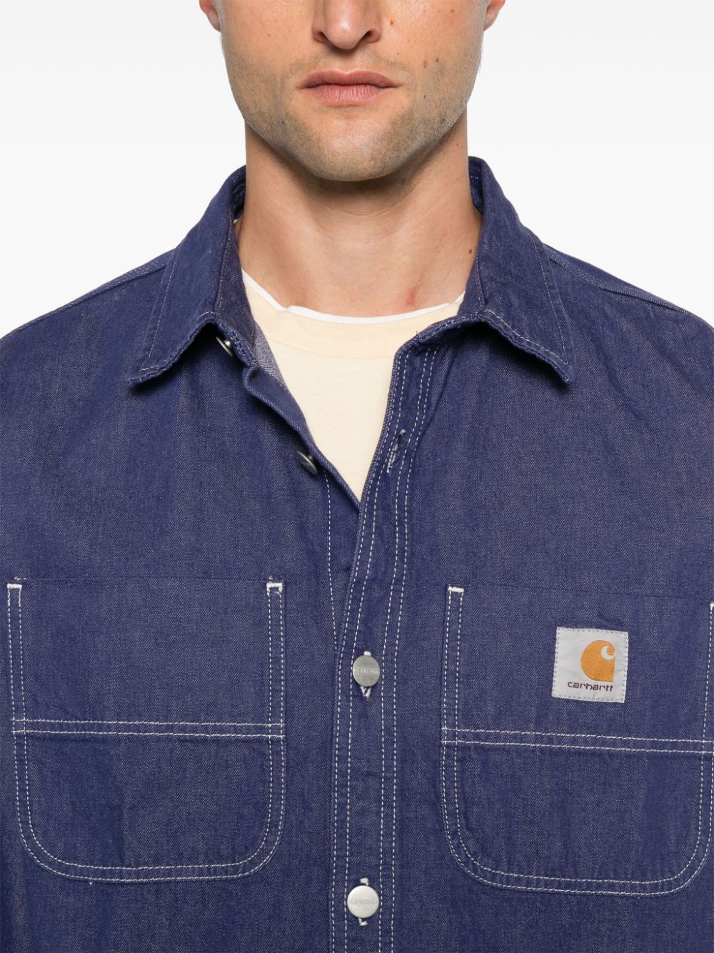 Shop Carhartt Glenn Shirt Jacket In Blue