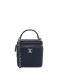 CHANEL Pre-Owned 2021 CC Quilted Caviar Top Handle Case with Chain vanity bag - Blue