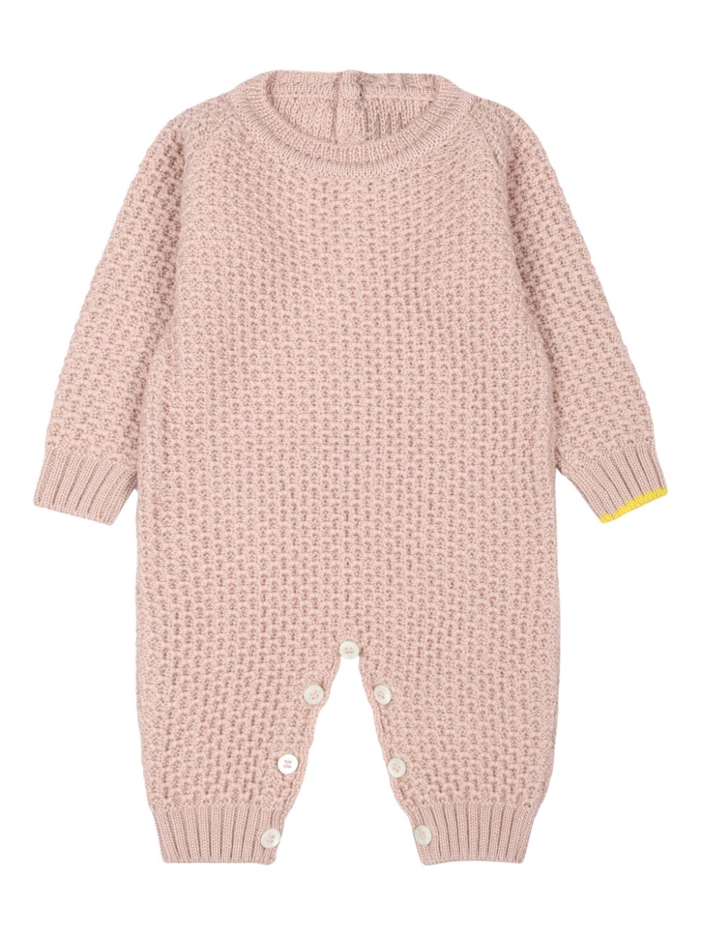 Gensami kids honeycomb-knit romper - Pink