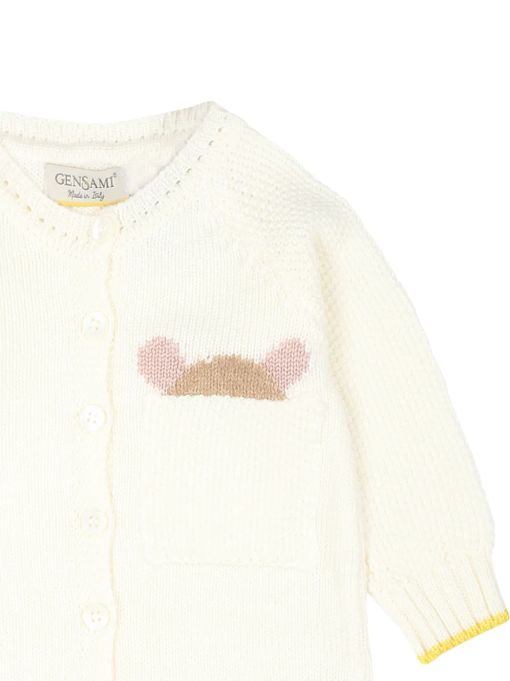 Gensami kids Intarsia romper Wit