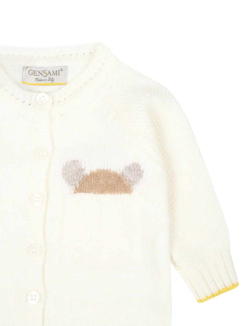 Gensami kids Intarsia romper Wit