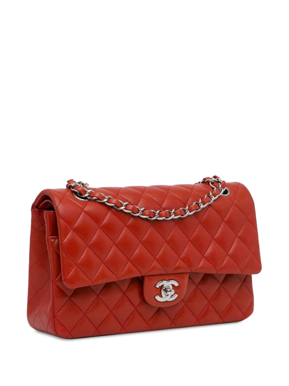 Cheap HOT SALE CHANEL 2011 Medium Classic Lambskin Double Flap shoulder bag Women