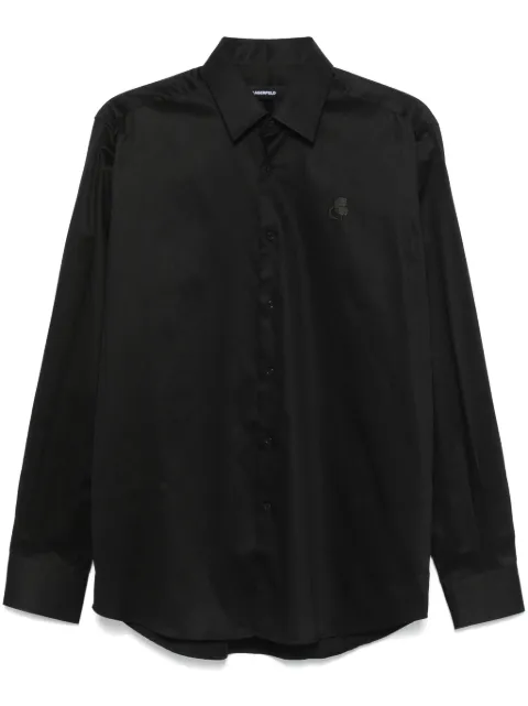 Karl Lagerfeld logo-embroidered shirt