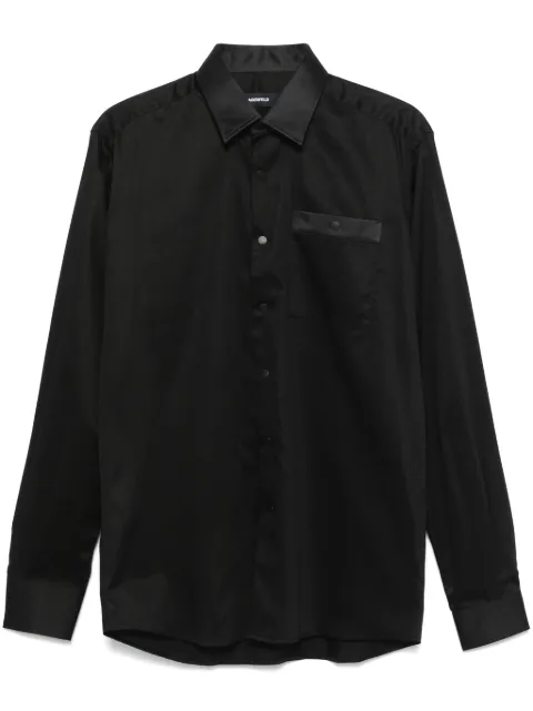 Karl Lagerfeld camisa de satén manga larga