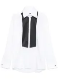 Karl Lagerfeld contrasting-bib shirt - White