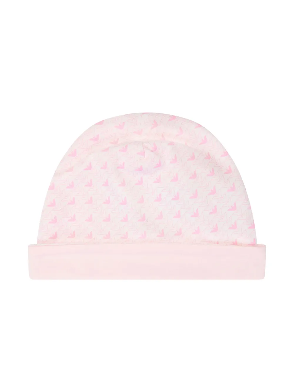 Emporio Armani Kids Romper slabbetje en muts met jacquard Roze