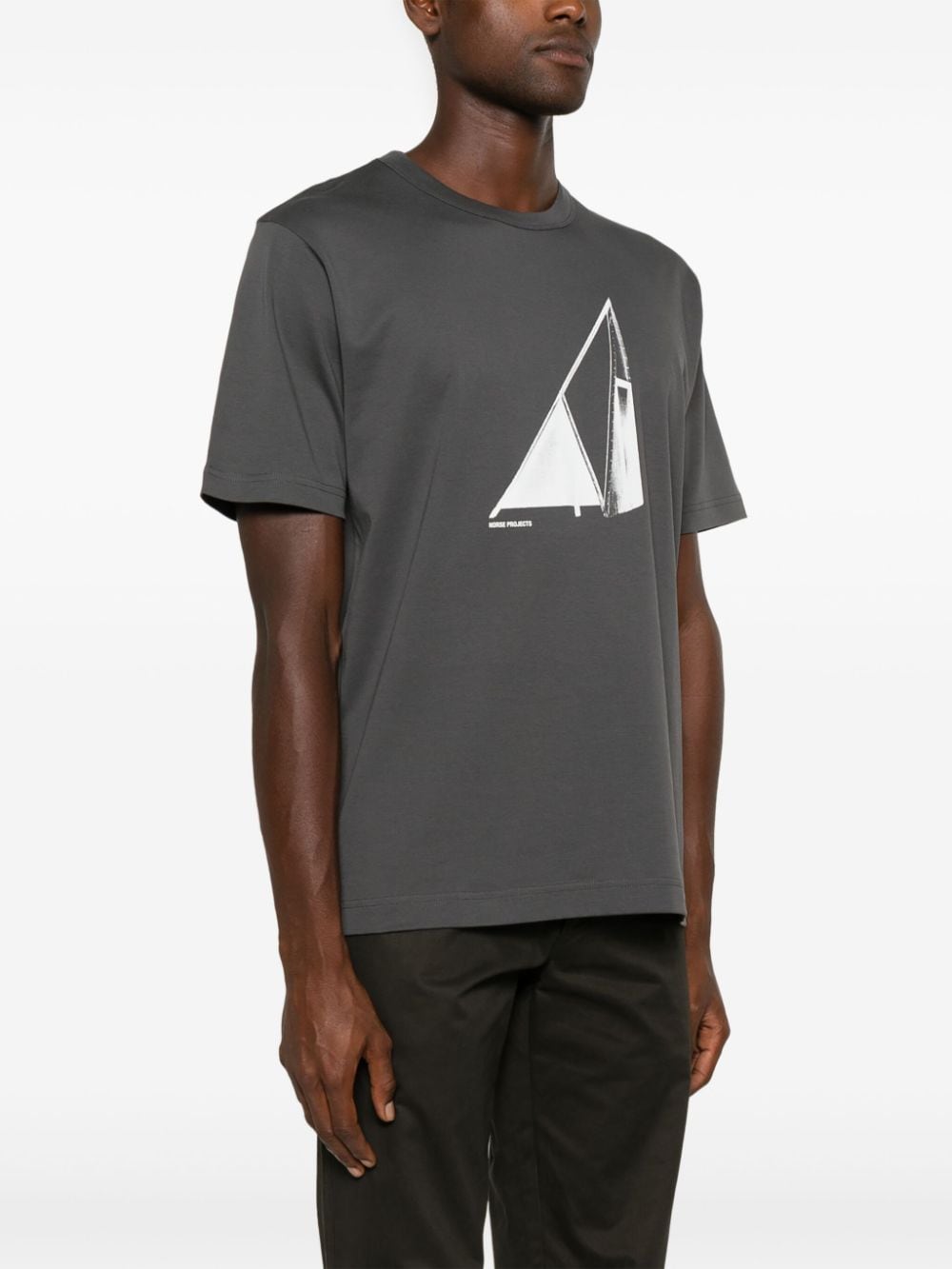 Shop Norse Projects Holger T-shirt In Grey