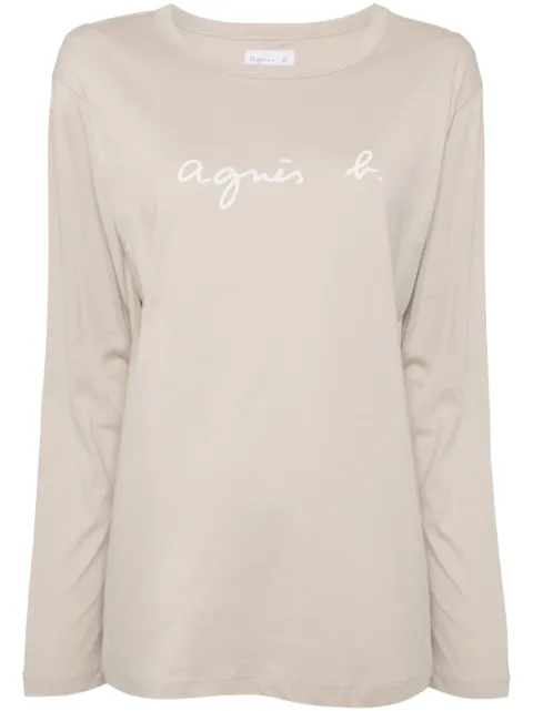 agnès b.  logo-print cotton T-shirt