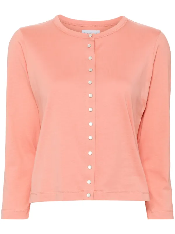 Pink Cardigan Women's Snap Button Cardigan Agnès Le Petit