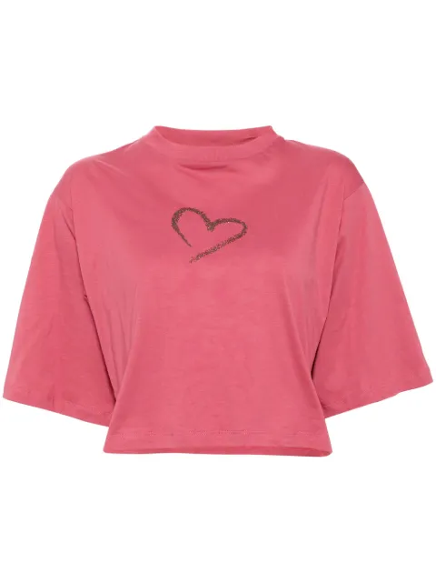 agnès b.  glittered-heart t-shirt