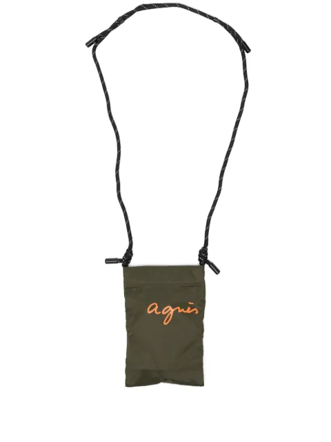 agnès b.  bolsa crossbody mini con logo