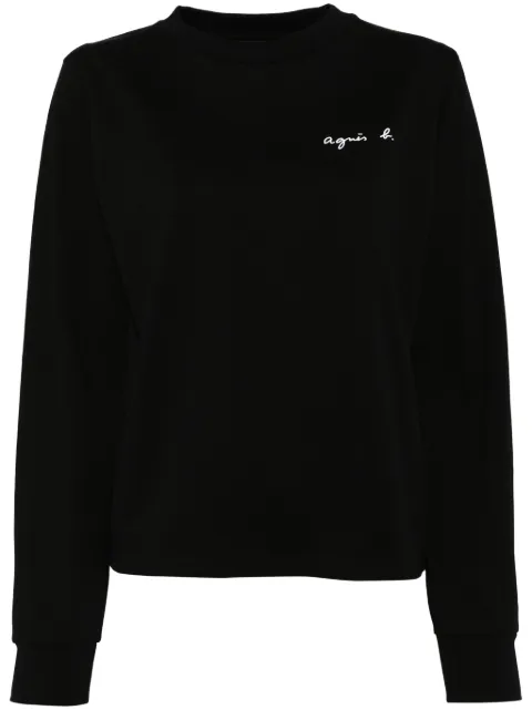 agnès b.  logo print long-sleeved t-shirt