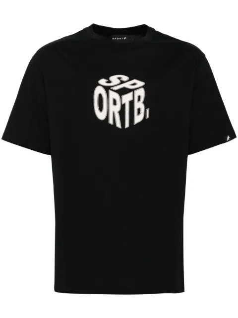 SPORT b. by agnès b.  logo-embroidered cotton T-shirt