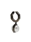 agnès b. pearl drop earring - Black