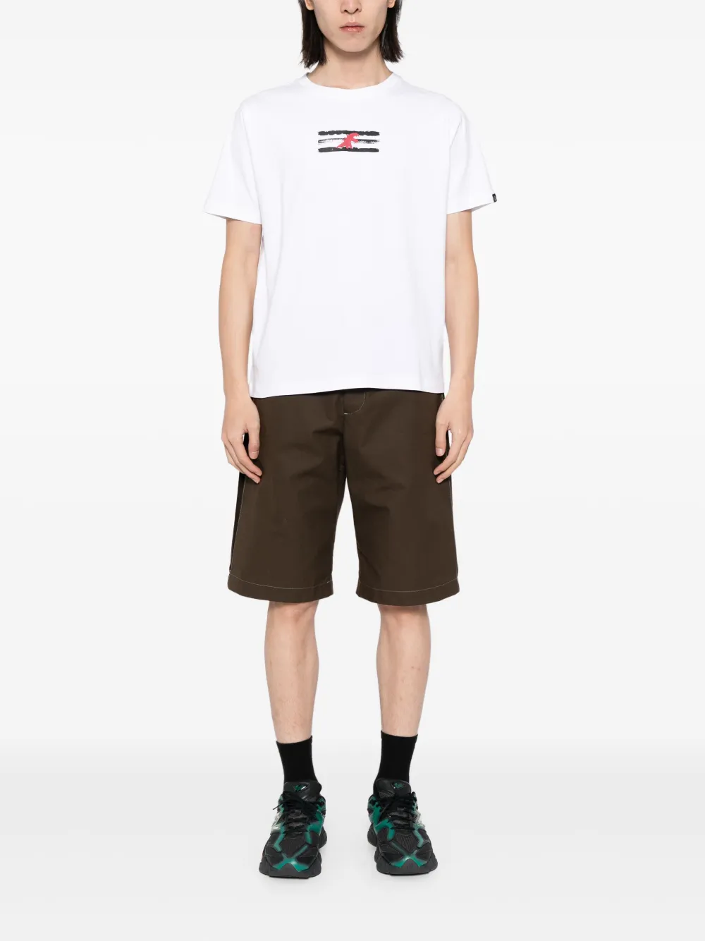 SPORT b. by agnès b. T-shirt met logoprint - Wit