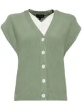 agnès b. jersey vest - Green