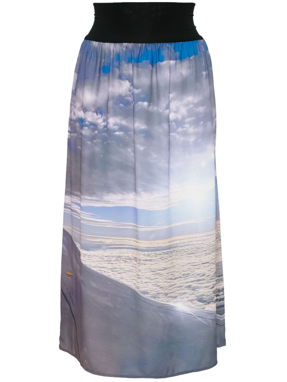 graphic-print skirt