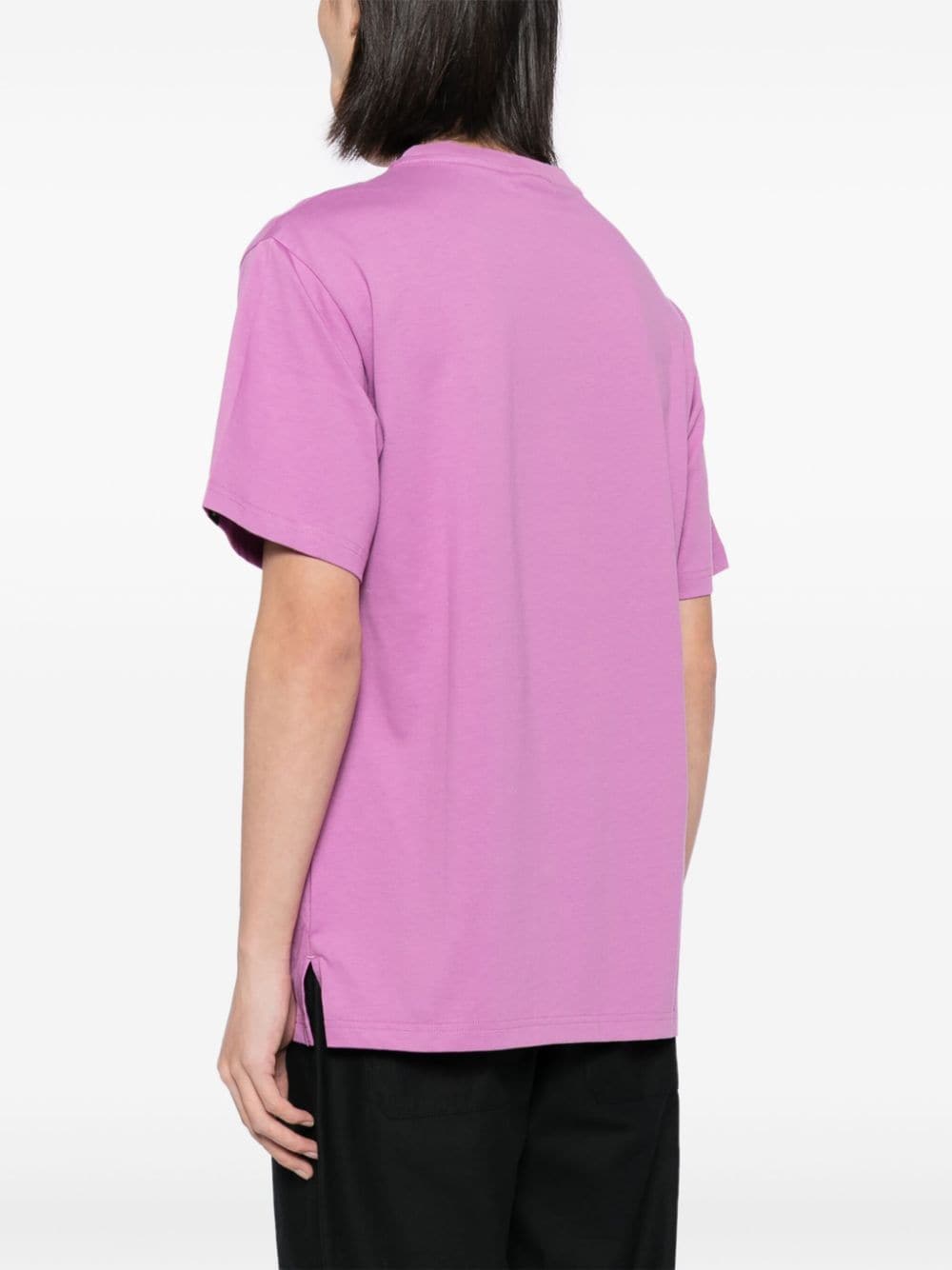 Shop Sport B. By Agnès B. Logo-embroidered Cotton T-shirt In Purple