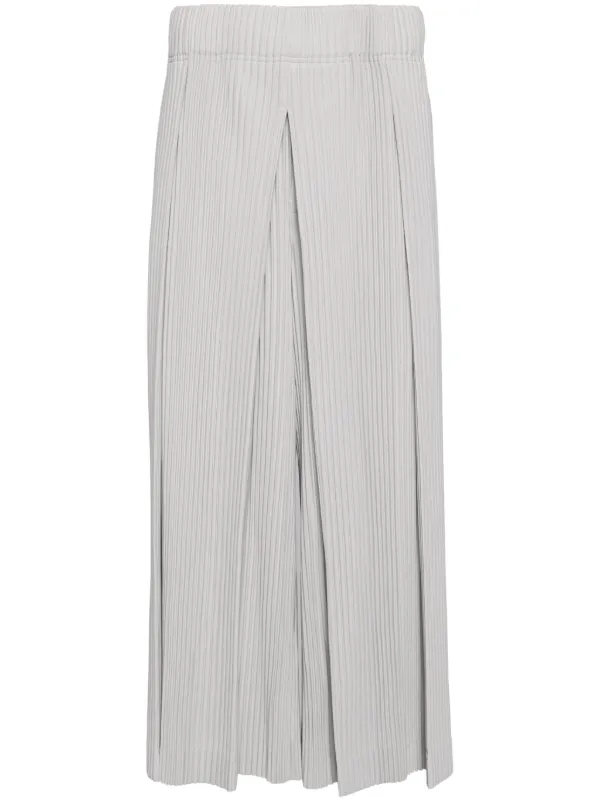 Plissé Pleated Loose Straight High store Waist Suit Trousers