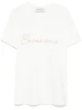 ERMANNO FIRENZE logo-embroidered T-shirt - White