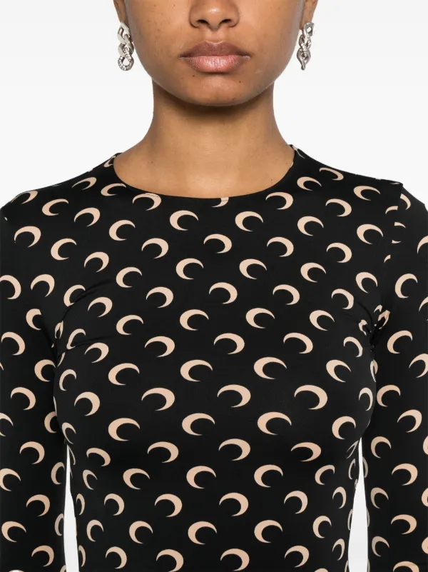 marine serre ムーンプリント tシャツ Marine Serre ムーンプリント Tシャツ | ブラック | FARFETCH JP