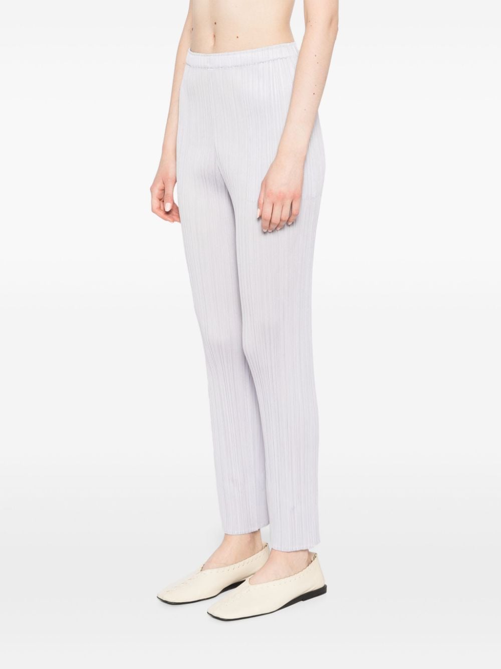 Shop Issey Miyake July Slim-fit Trousers In Grey