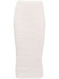 Pleats Please Issey Miyake Jiggly knitted skirt - Brown